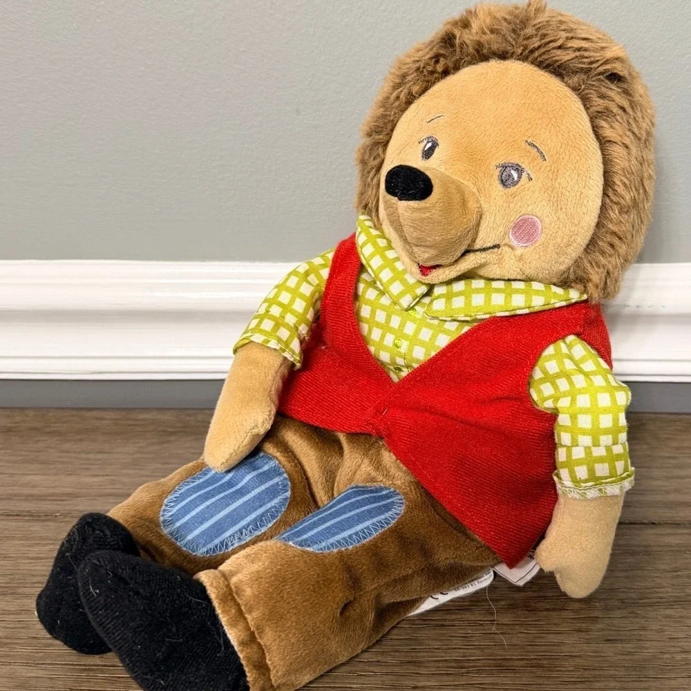 IKEA DRULLIG Plush Lion Stuffed Animal Character Green Gingham Red Vest Toy 14
